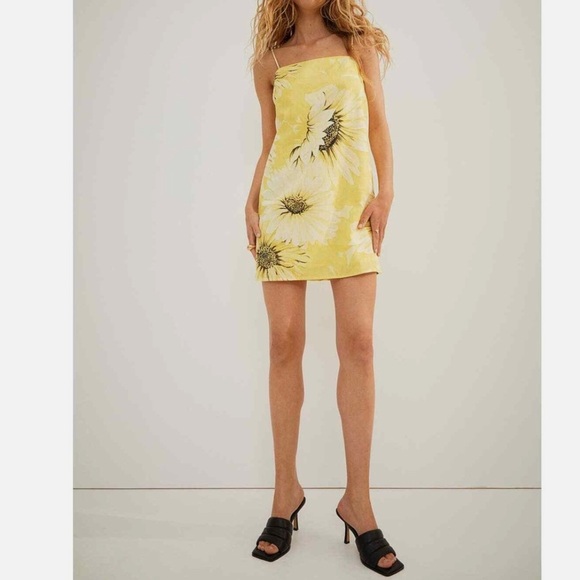 H&M Linen Blend Floral Sundress - Size Large ☀️ - Picture 1 of 7